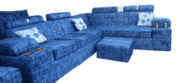 Elegant Blue L Shape Sofa
