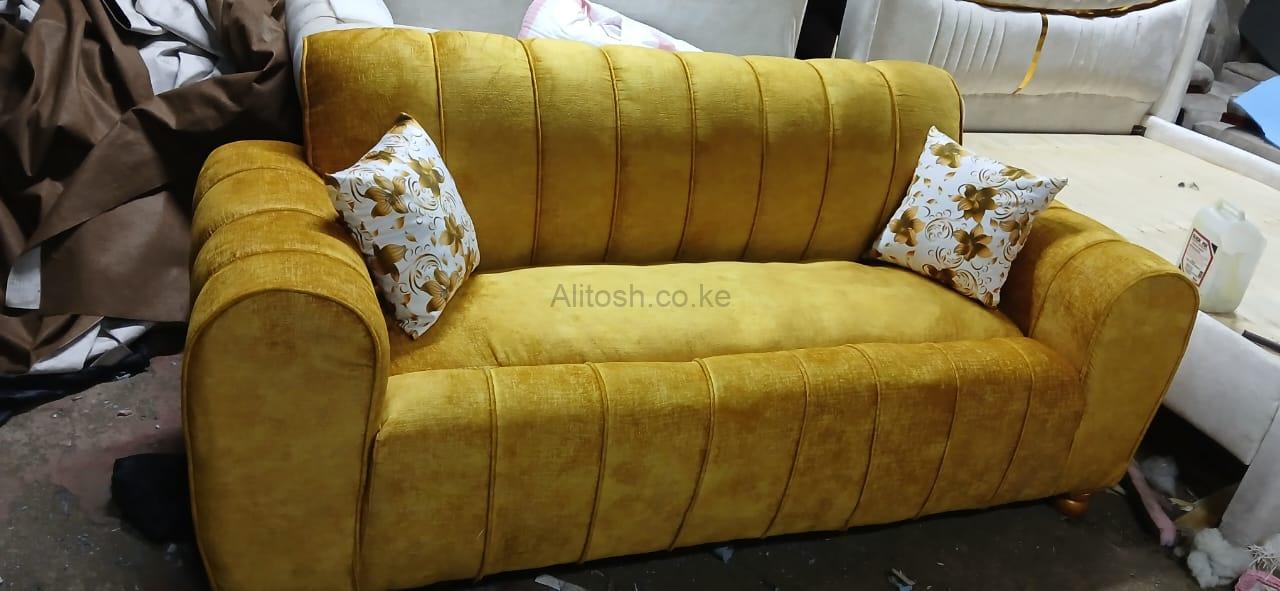 Golden Brown Two Seat Sofa - Image 2