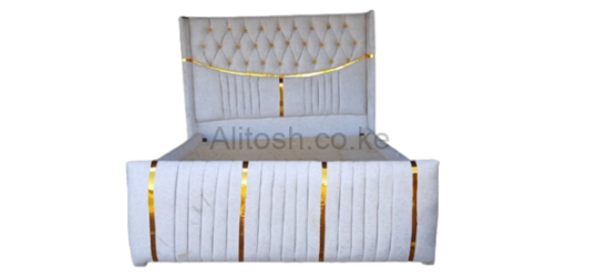 White Lined Chester Bed
