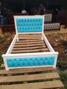 4×6 Mocket Bed with Covered Button Detailing